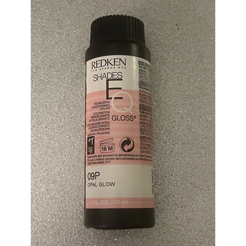 Redken Shades EQ Gloss Hair Color 09P Opal Glow 2oz New Professional Toner